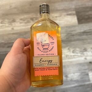 Bath & Body Works Aromatherapy Island Edition Energy Plumeria Mandarin Body Wash